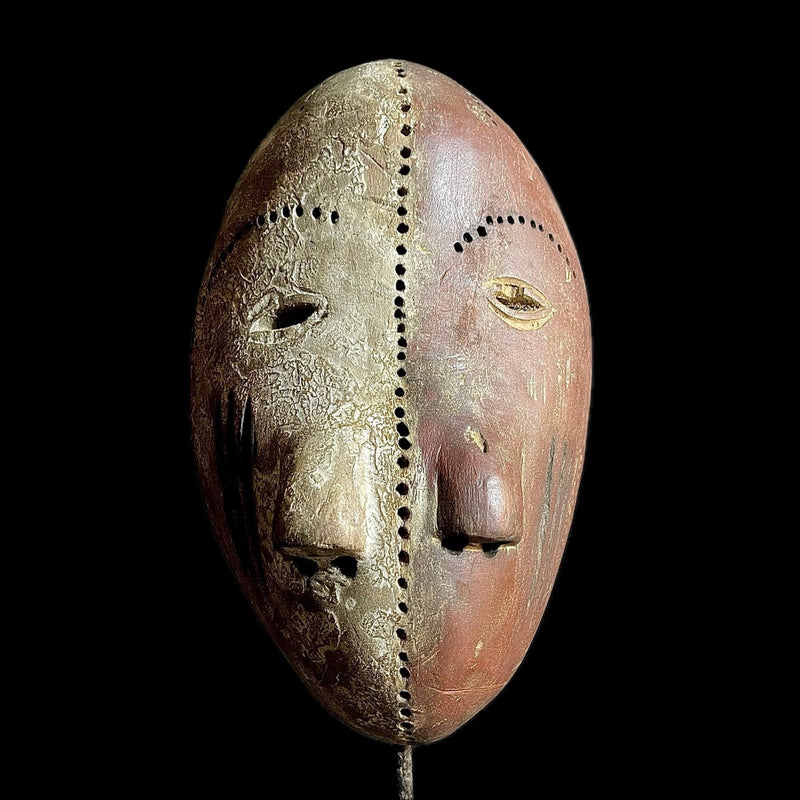 African mask Vintage Carved Wood Hanging Grebo Mask-9315