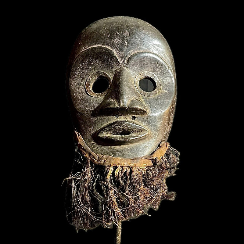 African Mask Wood Hand Carved Vintage Wall Hanging Dan