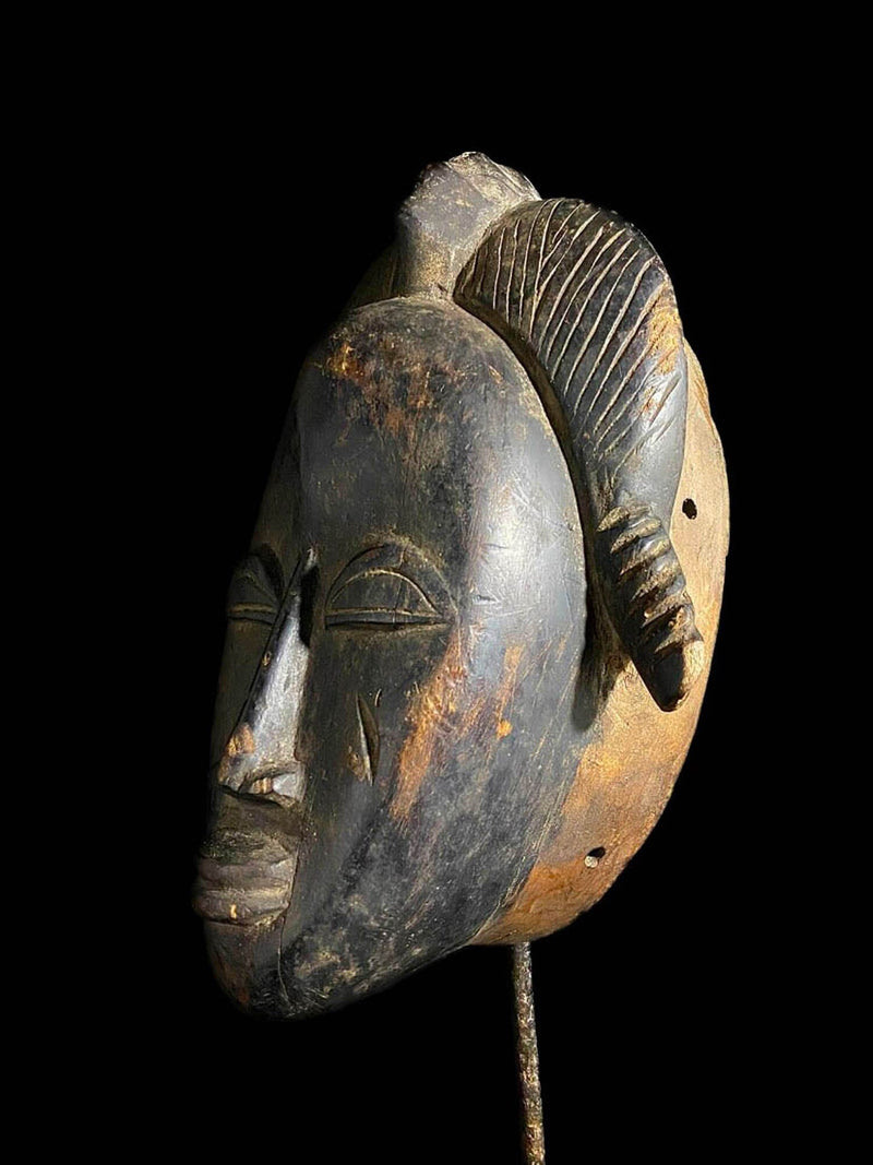 African Mask Wood Hand Carved Wall Hanging Guru Mask-7253 -