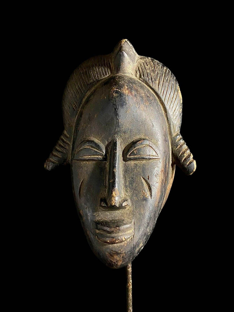 African Mask Wood Hand Carved Wall Hanging Guru Mask-7253 -