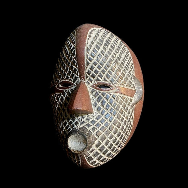 African Mask Wood Hand Carved Wall Hanging Mask Songye