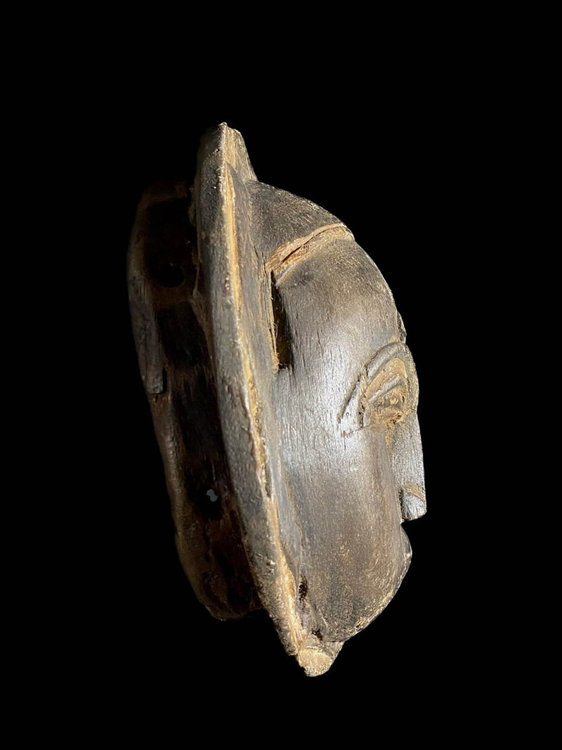 African Mask Wood Hand Carved Wall Hanging Sun Guro Mask