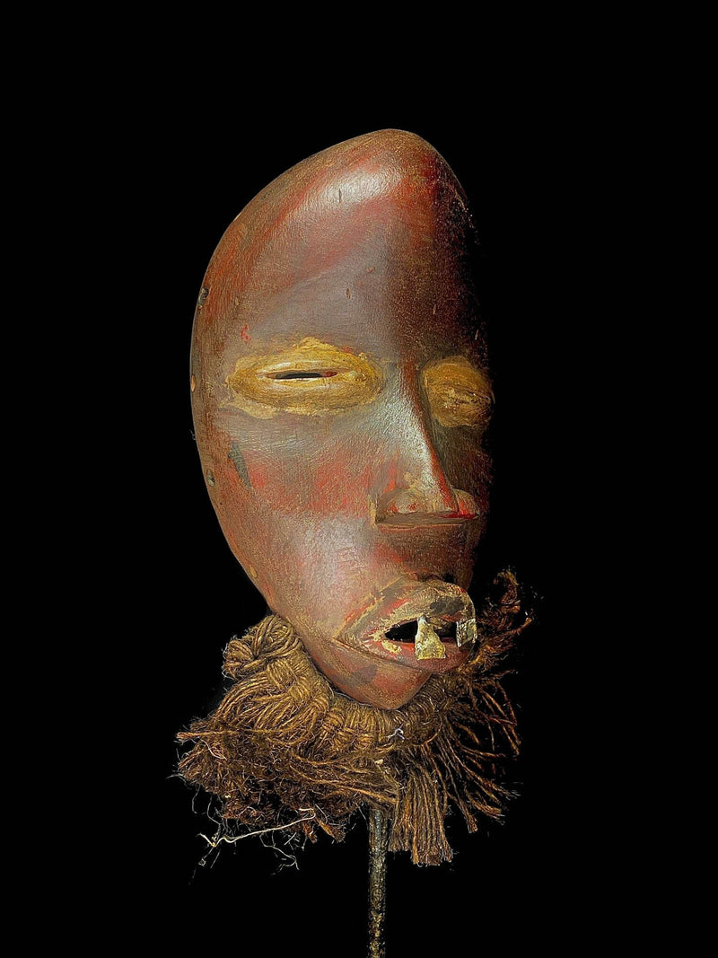 African masks antiques tribal Face vintage Wood Carved Dan