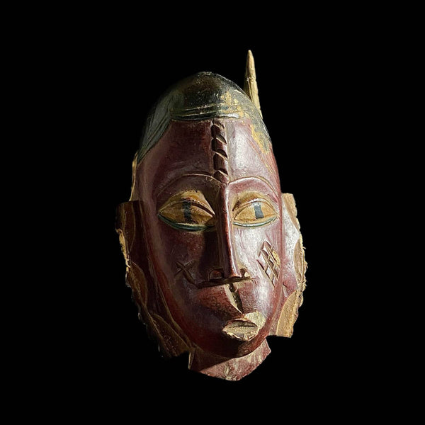 African Masks Antiques Tribal Face Vintage Wood Carved Gu
