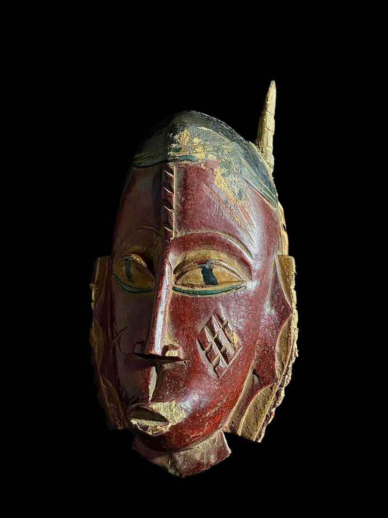 African Masks Antiques Tribal Face Vintage Wood Carved Gu