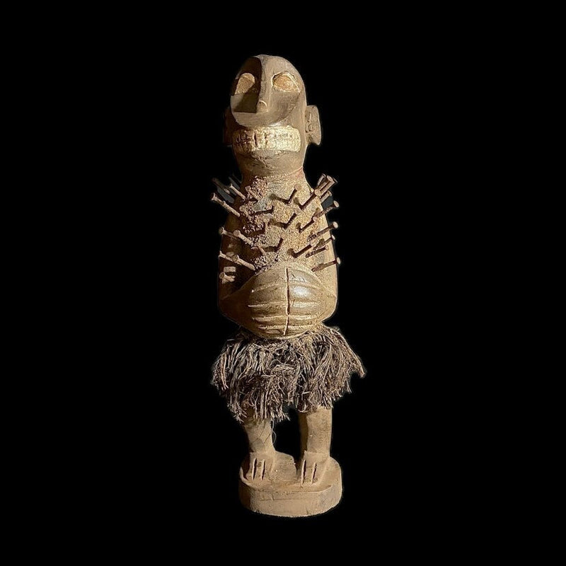 African Tribal Art- Carved statue tribal wood Power Figure
