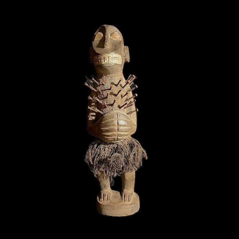 African Tribal Art- Carved statue tribal wood Power Figure