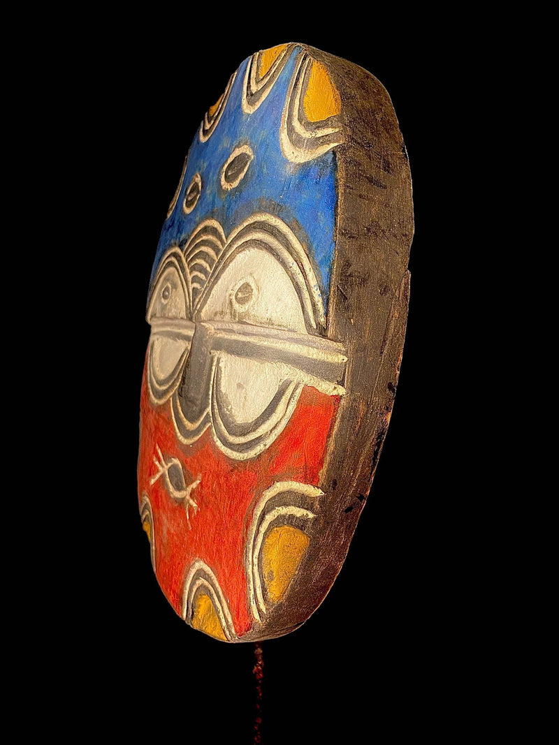 African Tribal Face Mask Wood african mask Teke-Tsaye -5942