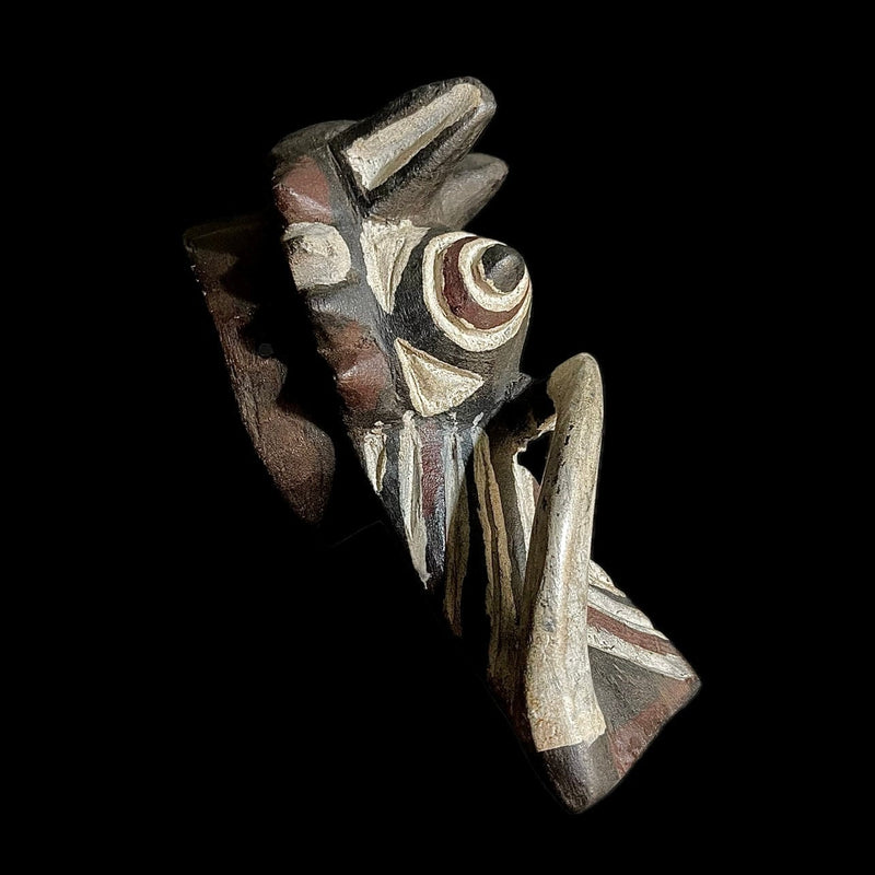 African Tribal Face Mask Wood Bwa Warthog Mask Tusk BOBO