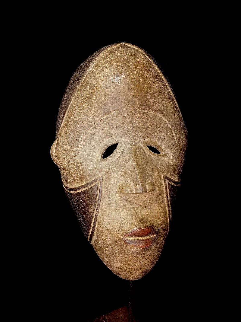 African Tribal Face Mask Wood Hand Carved art Fang of Gabon