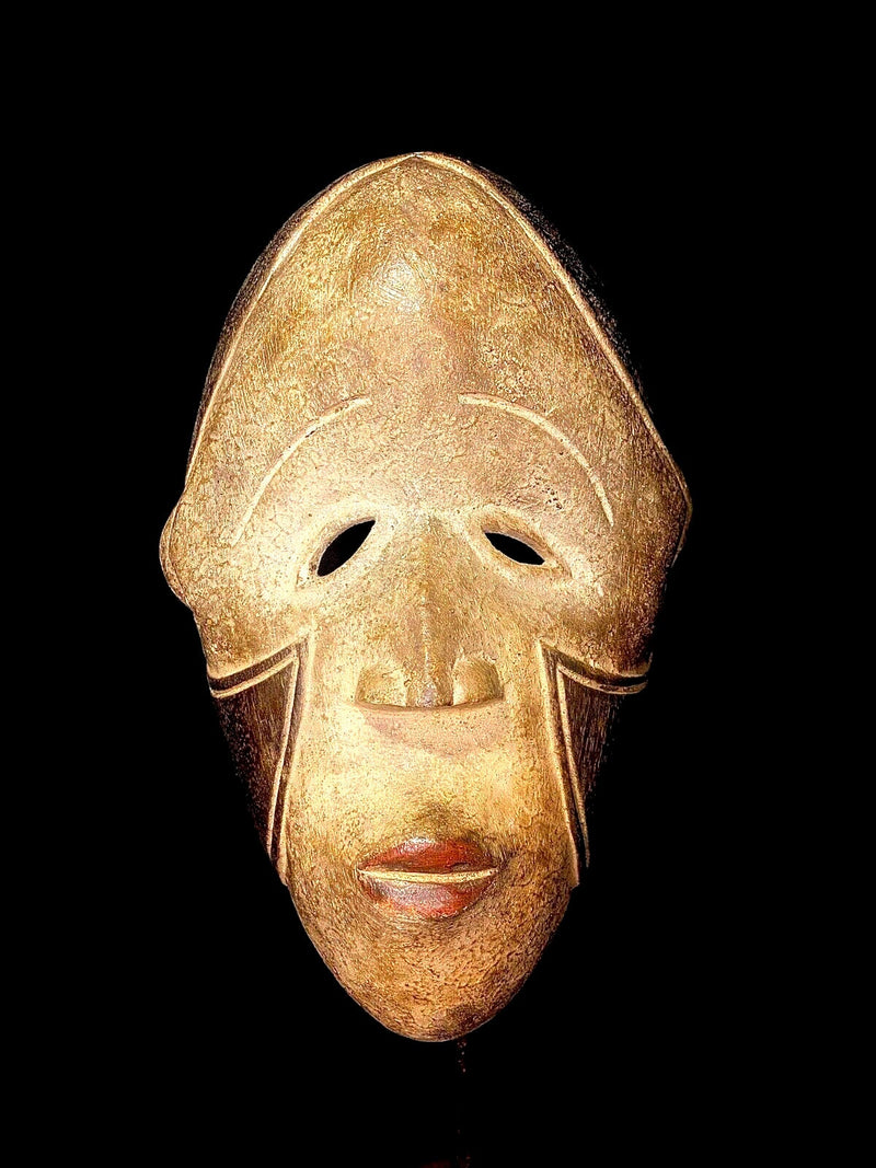 African Tribal Face Mask Wood Hand Carved art Fang of Gabon
