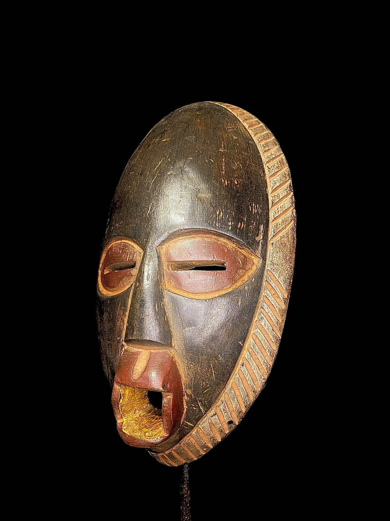 African Tribal Face Mask Wood Hand Carved Dan carver Côte