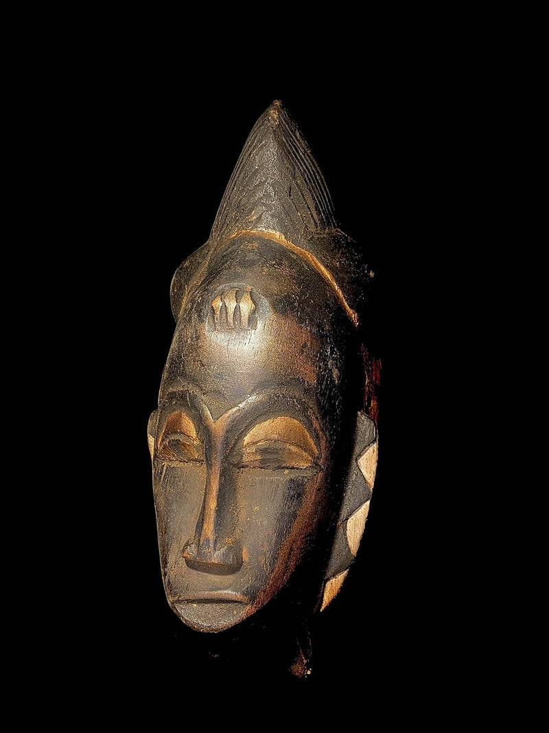 African Tribal Face Mask Wood Hand Carved Guro Zaouli Dance