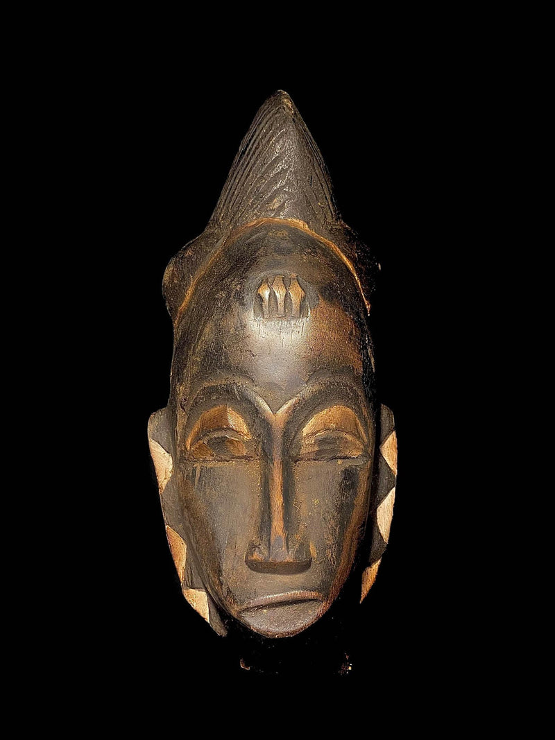 African Tribal Face Mask Wood Hand Carved Guro Zaouli Dance