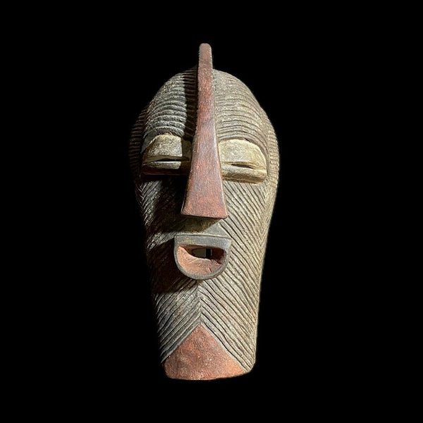 African Tribal Face Mask Wood Hand Carved Wall Hanging Mask