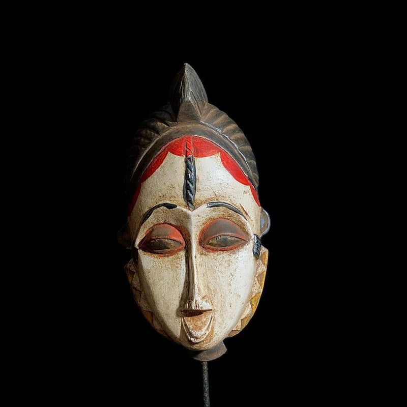African Tribal Face Mask Wood Hand Carved Wall Hanging