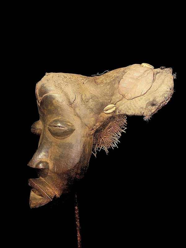 African Tribal Face Mask Wood Hand Carved Wall mask wood Dan