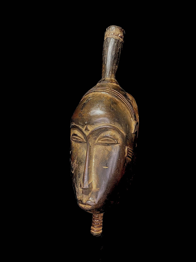 African Tribal Face Mask Yaouré mask Coast wood and pigments