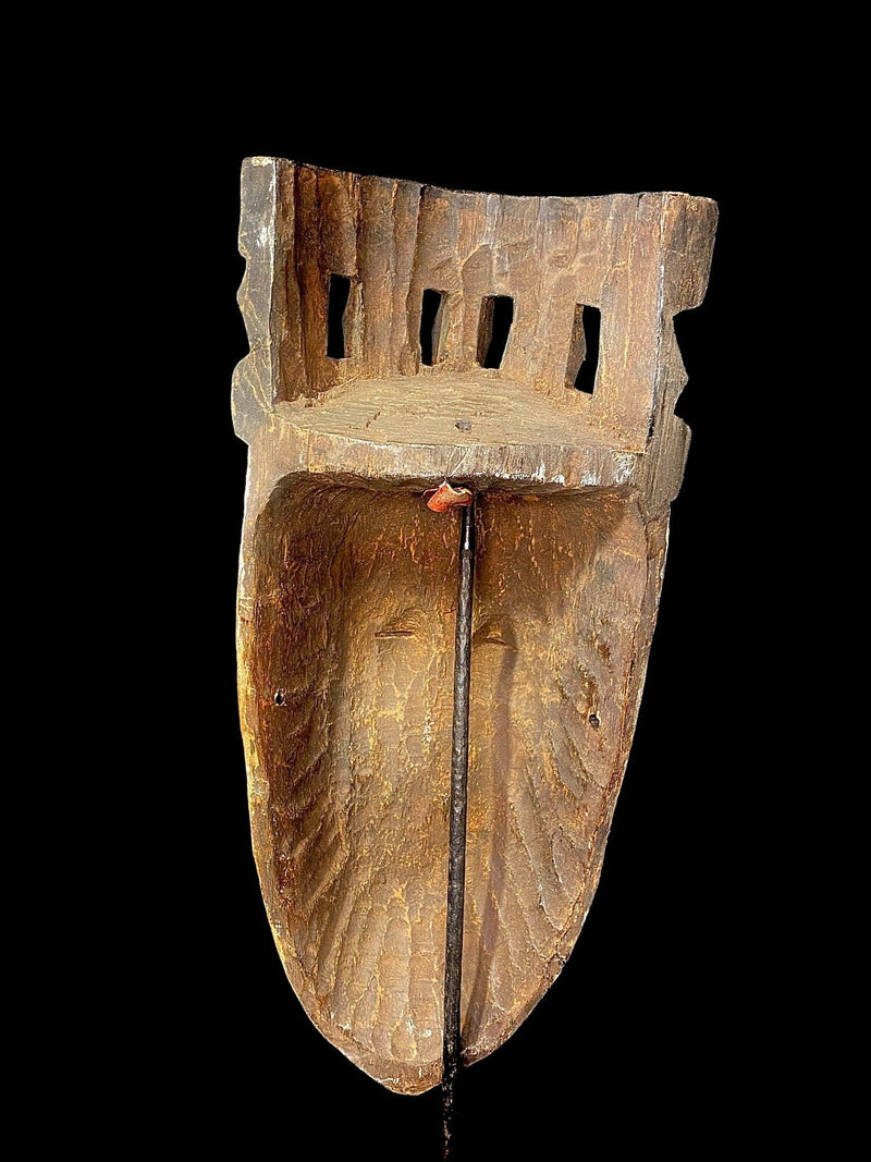 African Tribal Mask Nigerian Igbo Wood Carved Maiden Spirit