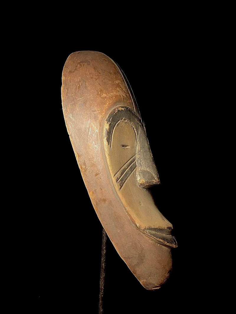 AFRICAN Vintage Hand Carved Antique tribal decor Mask Fang