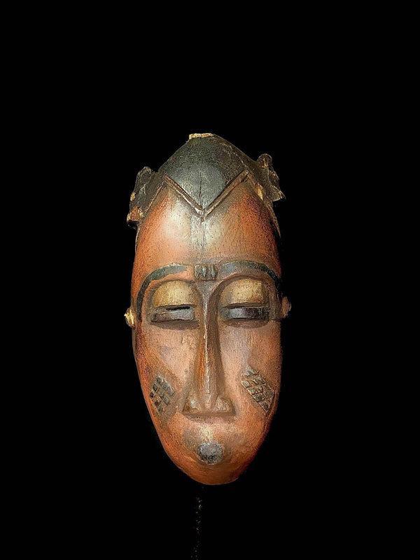 African Wooden Mask Guro Antiques Tribal Face Vintage Wood