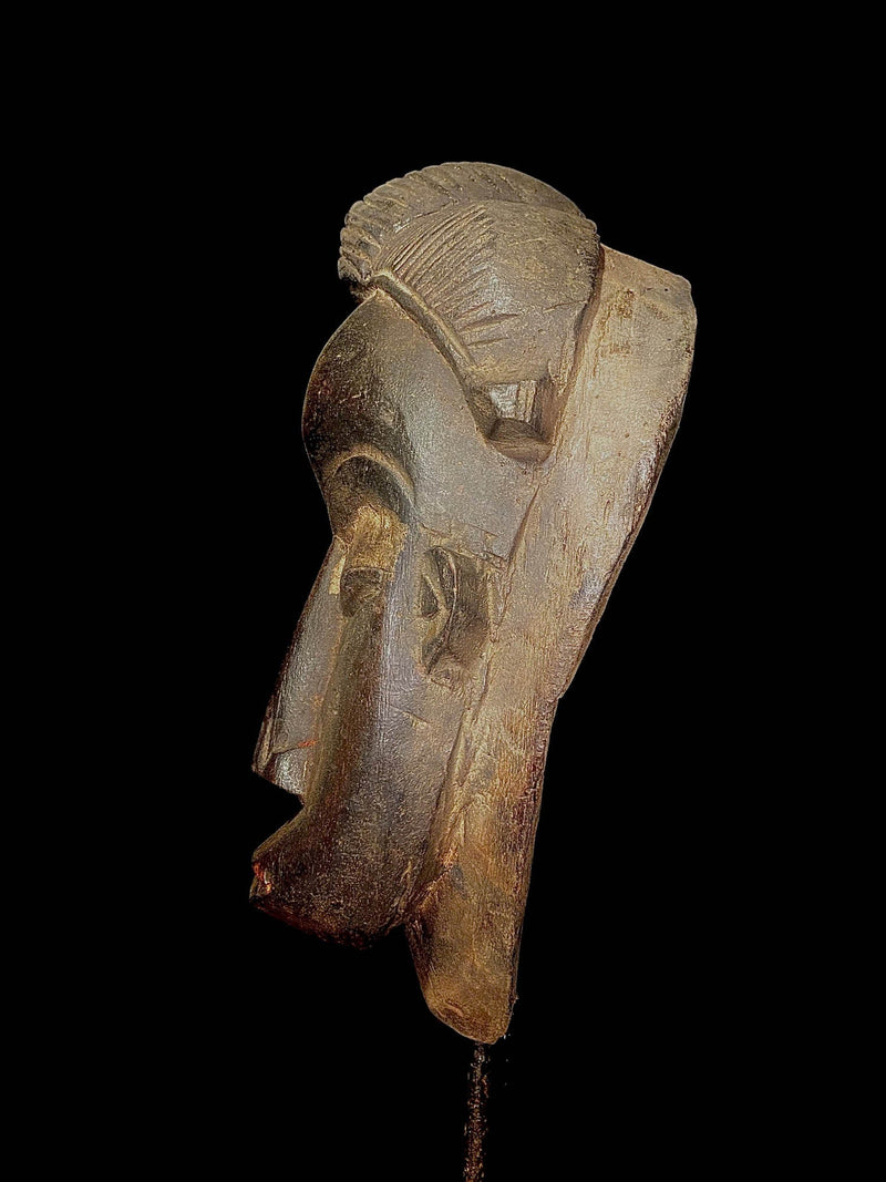African Wooden Mask Hand Carved Vintage Wall Mask African