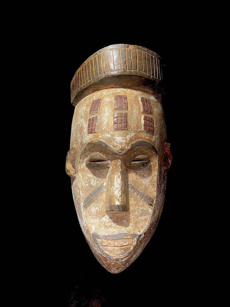 Antique African Masks Tribal Hand Carved Collectible IGBO