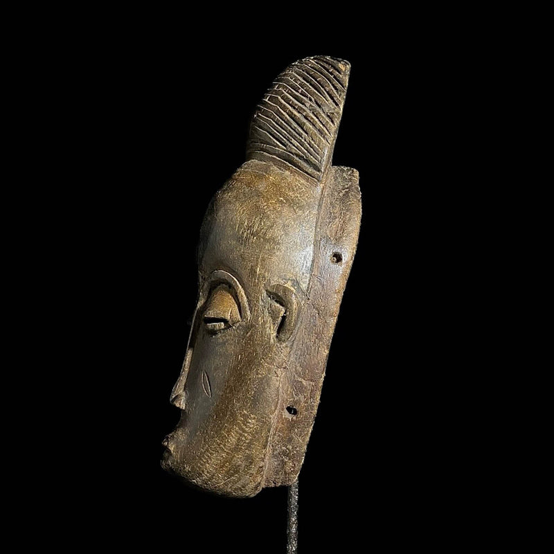 Antique Tribal Art Face Vintage Wood Carving Guro Tribe