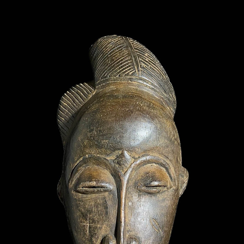 Antique Tribal Art Face Vintage Wood Carving Guro Tribe