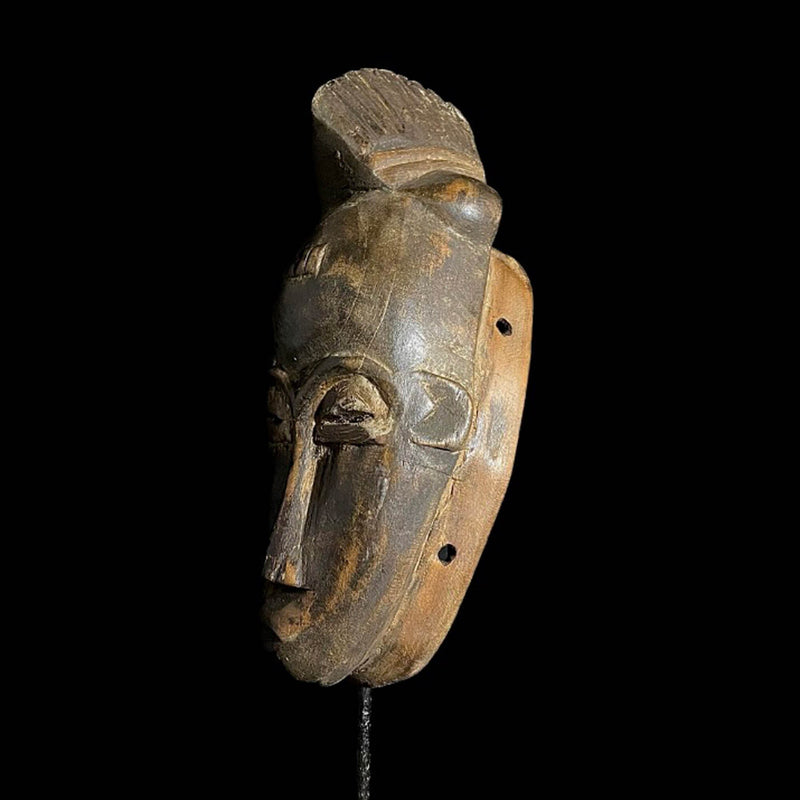 antique wall african mask Guru Tribe Primitive Art Full Wood