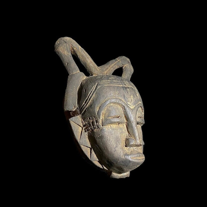 Face Mask Vintage Hand Carved Wooden Tribal African Art Face