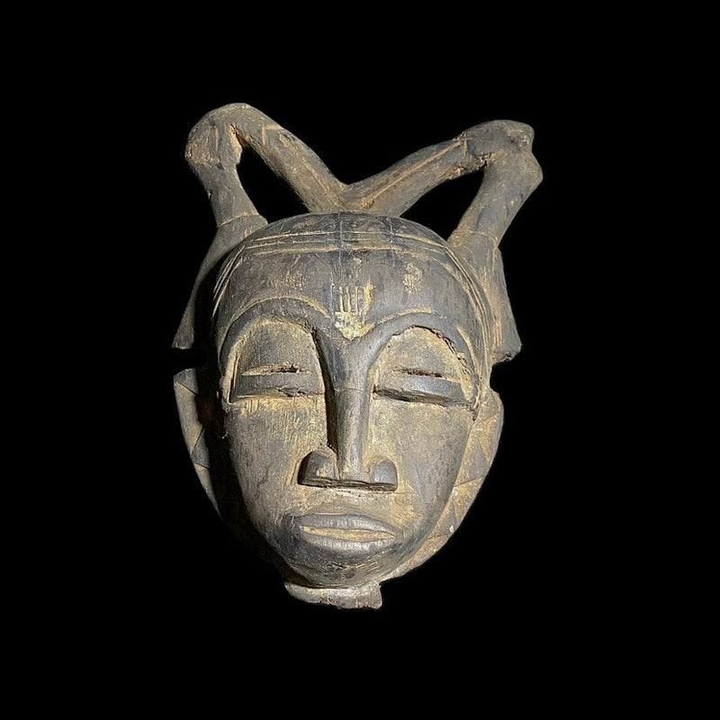 Face Mask Vintage Hand Carved Wooden Tribal African Art Face