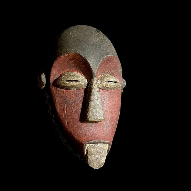Home Décor Face Mask Wood Hand Carved Vintage Wall Hanging