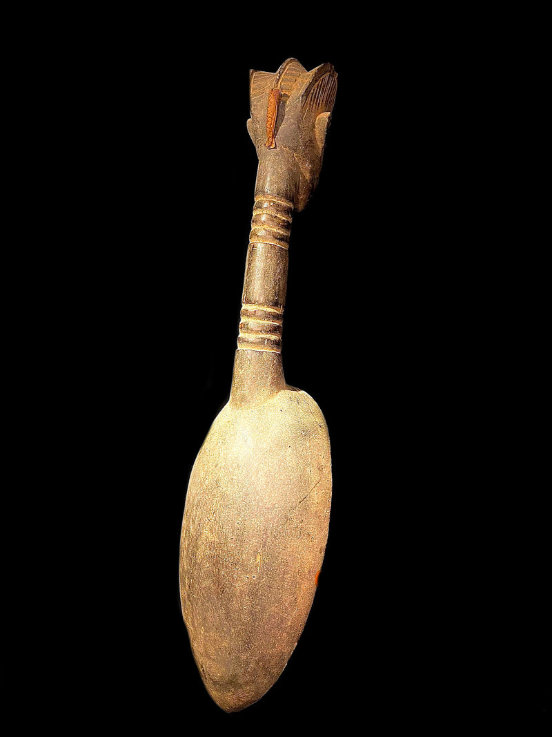 African Tribal Face Mask Wood Hand Carved Vintage Wall Hanging spoon hand carved Home Décor statue-943