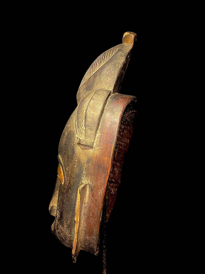 African Tribal Art Wooden Carved Mask Fine Old Facial Mask bete Guro-1725