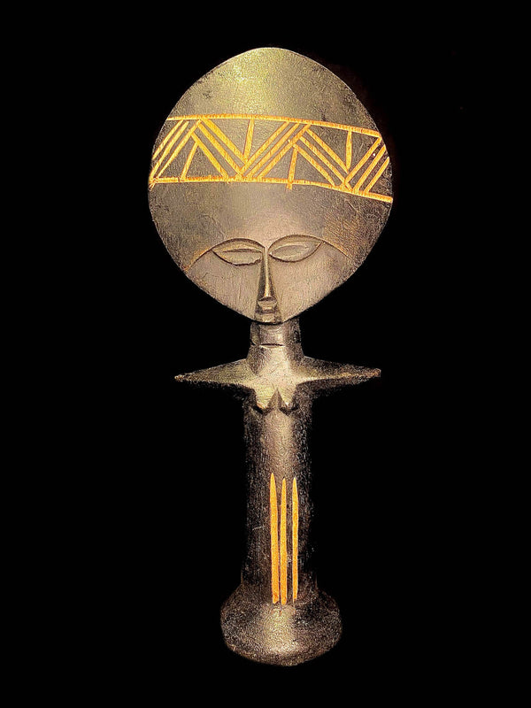 african sculpture African Vintage Hand Carved Wood Hand Ashanti, Ghana: An ‘Akuaba’ fertility-1998