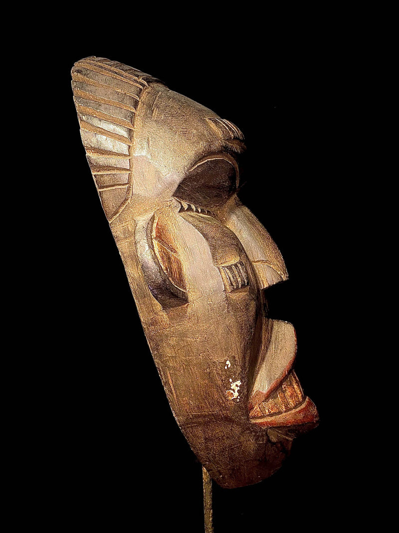 African mask Hand Carved Wall dan kran coast , 2044