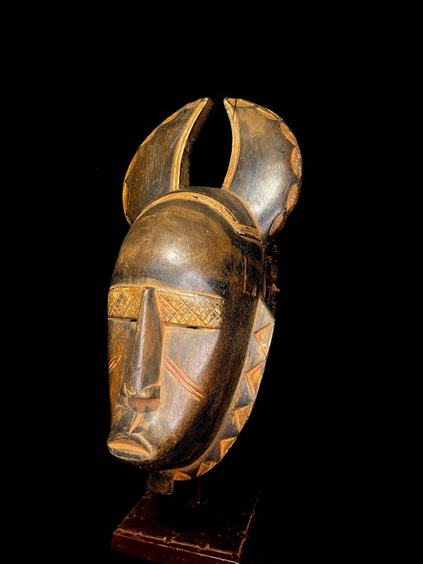 African Wood Folk Art Mask Hand Carved Tribal Guro Bete Mask masks for wall -2485