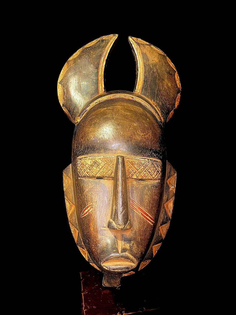 African Wood Folk Art Mask Hand Carved Tribal Guro Bete Mask masks for wall -2485