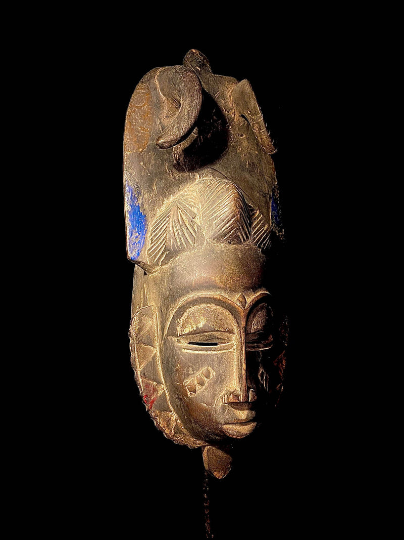 African mask African Face Mask African Tribal Art Dan Wooden Baule Mask-3191