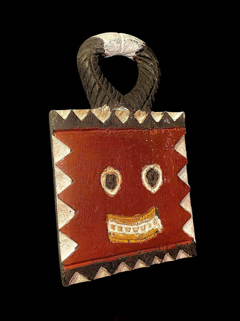 African mask African Face African Tribal Art Wooden Goli Mask - Baule People, CoasT 3450