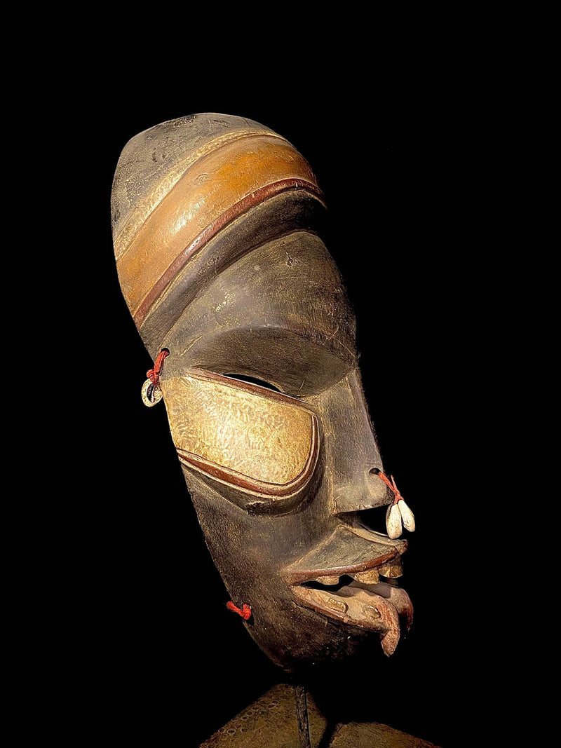 African mask Vintage Hand Carved Wooden African African A Fine Coast Dan Mask-3512