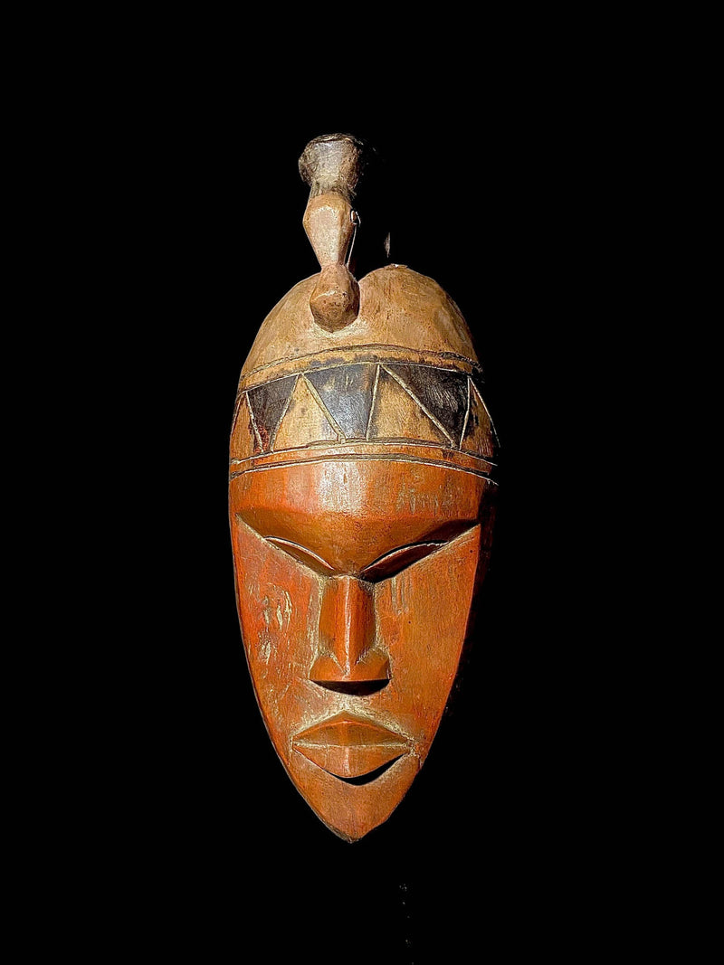 African mask antiques tribal Face GURO Wood Carved Hanging cote d'ivoire masks for wall-3362