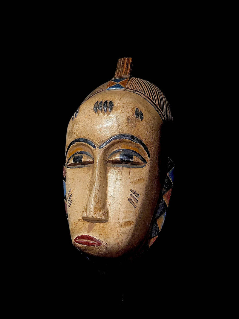 african mask Tribal Face Mask Wood Hand Carved Vintage Wall guro mask handmade -3539