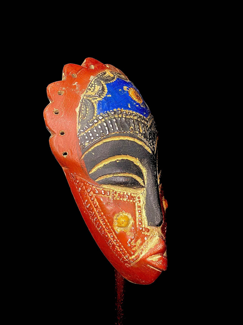 African mask Vintage Hand African Tribal Vintage Hand Carved ,boa Kpongadomba Mask -3437