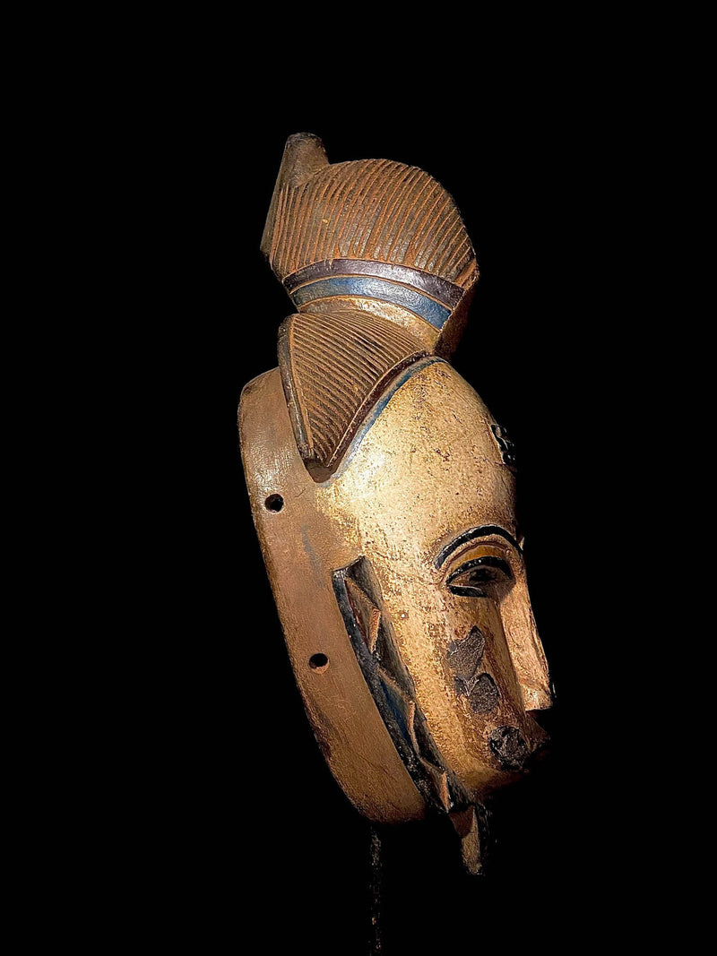 African Mask wooden mask hand carved Home Décor Ethnic Guro Style Mask-3530