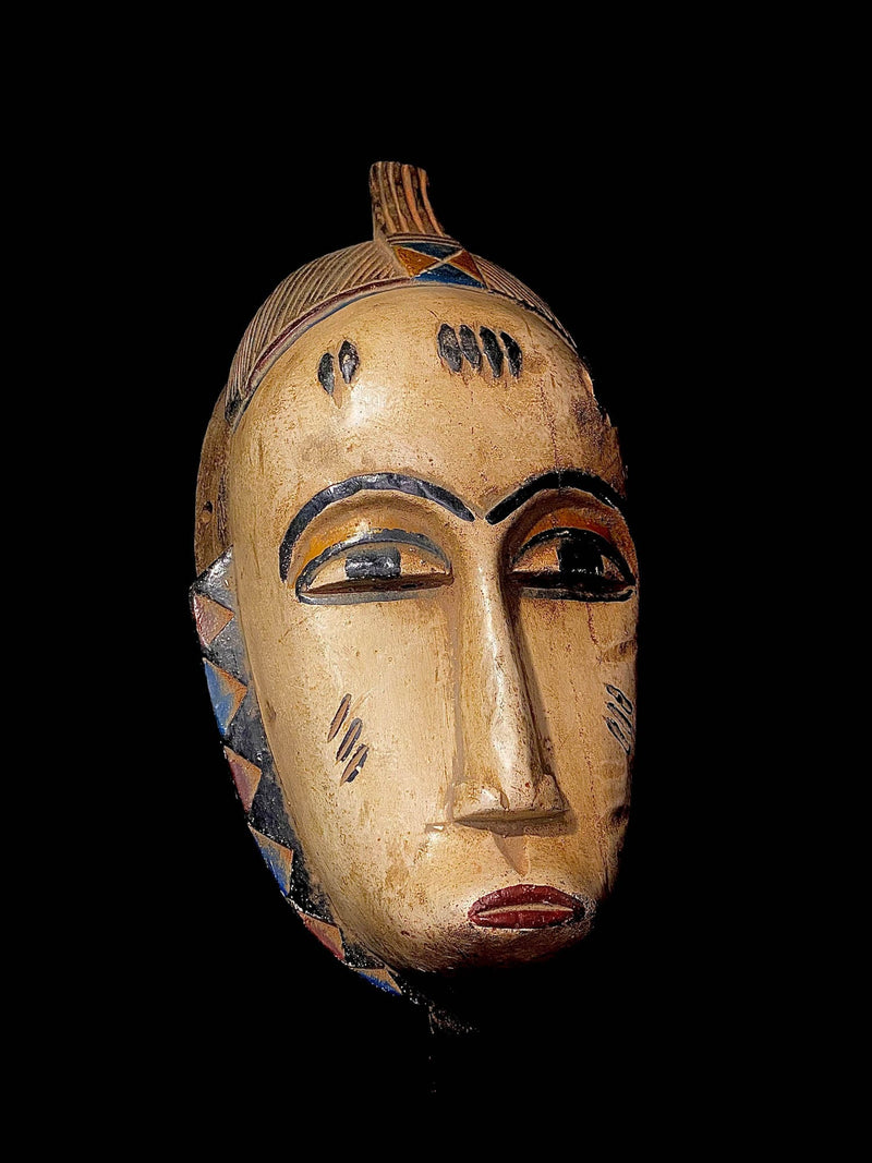 african mask Tribal Face Mask Wood Hand Carved Vintage Wall guro mask handmade -3539