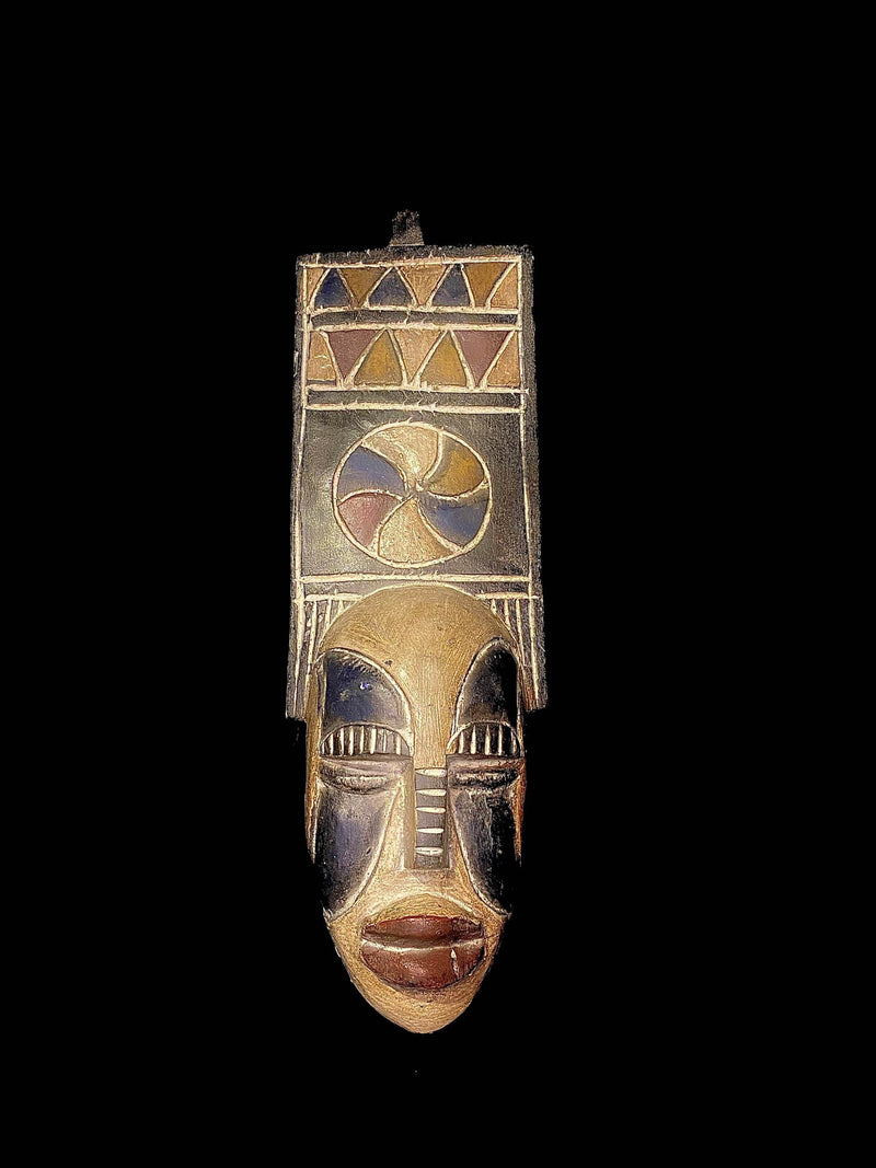 African Tribal Face Mask Wood Hand Carved Vintage Wall Bobo Plank Masks-4190