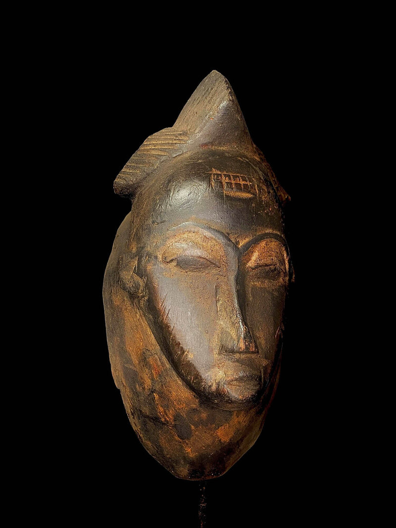 African mask antiques tribal art Face vintage Wood Carved mask GURO Home Décor mask-4432