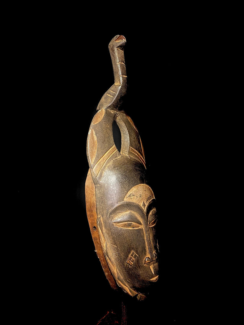 African mask African Art AFRICAN ART handmade wooden GURO Passport Mask-4443